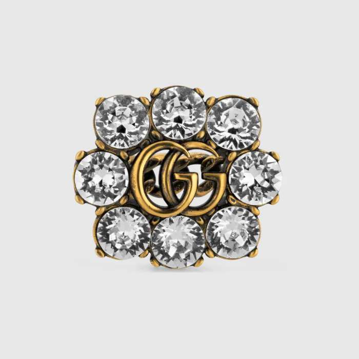 Gucci - CRYSTAL DOUBLE G RING Gucci - CRYSTAL DOUBLE G RING