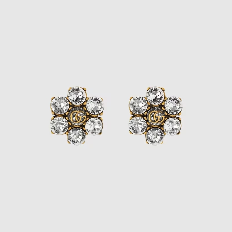 Gucci - CRYSTAL DOUBLE G EARRINGS