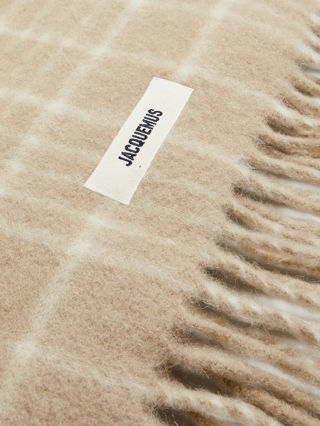 Jacquemus - L'écharpe Carro checked wool-blend scarf