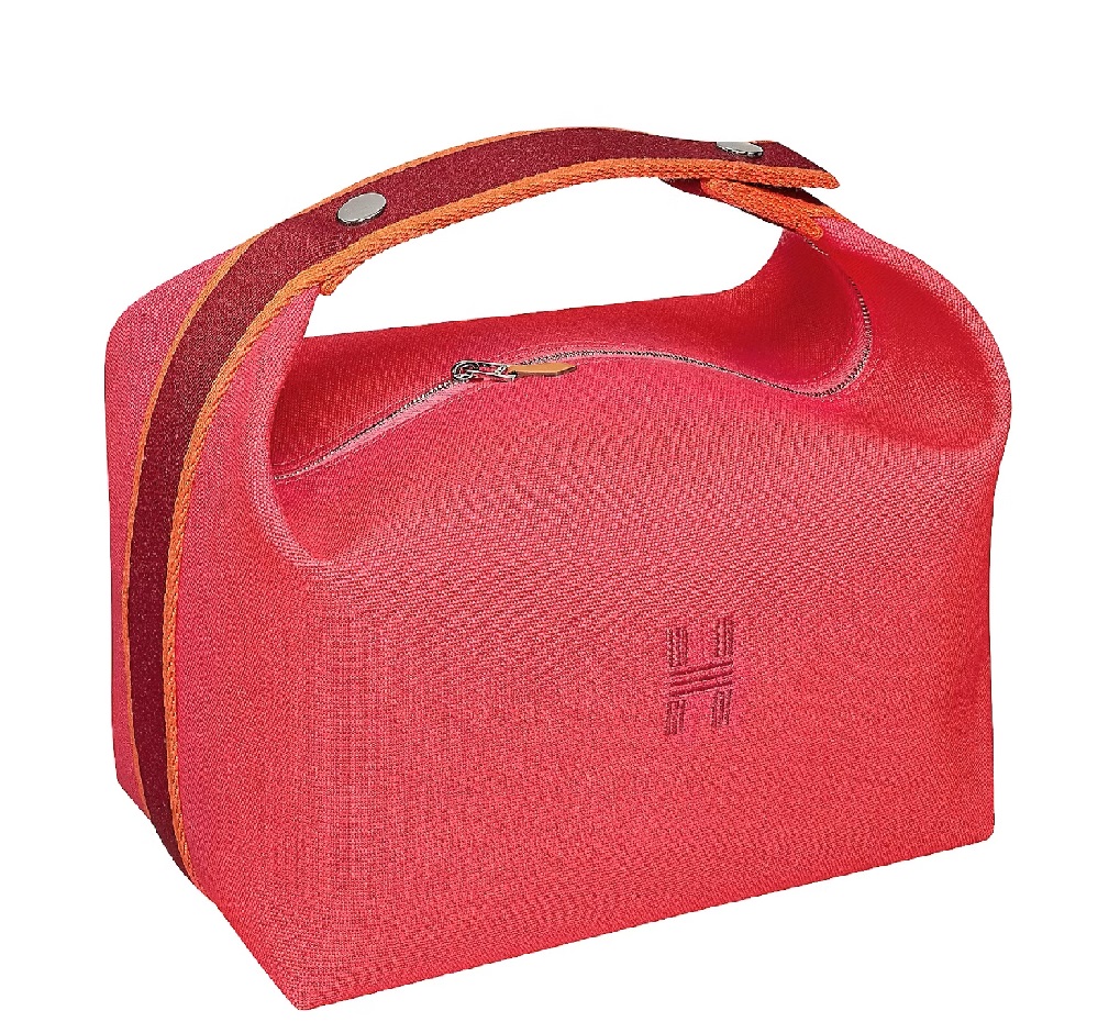 【HERMES】Small Bride-A-Brac Au Carre Case Wool & Seigle Hermes Bride-A-Brac Au Carre Case PM Seigle Wool Palladium